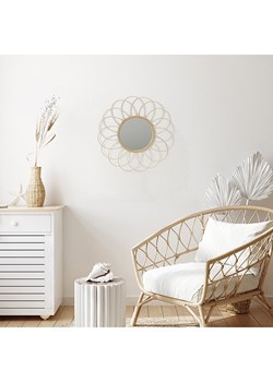 THE HOME DECO FACTORY Lustro ścienne w kolorze beżowym - Ø 56 cm ze sklepu Limango Polska w kategorii Lustra - zdjęcie 173901735