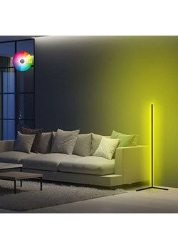Scandinavia Concept Lampa stojąca LED &quot;Lumos&quot; w kolorze czarnym ze wzorem - wys. 120 cm ze sklepu Limango Polska w kategorii Lampy podłogowe - zdjęcie 173902935