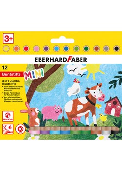Eberhard Faber Kredki (12 szt.) &quot;3 in 1 Jumbo Mini&quot; ze sklepu Limango Polska w kategorii Akcesoria biurowe - zdjęcie 173904209