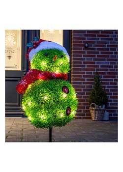 Profiline Solarna lampa ogrodowa &quot;Snowman&quot; w kolorze zielonym - wys. 80 x Ø 15 cm ze sklepu Limango Polska w kategorii Dekoracje i akcesoria ogrodowe - zdjęcie 173905408
