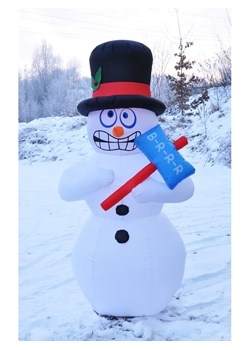 Profiline Dmuchana dekoracja LED &quot;Snowman&quot; w kolorze białym - wys. 180 cm ze sklepu Limango Polska w kategorii Dekoracje bożonarodzeniowe - zdjęcie 173905419