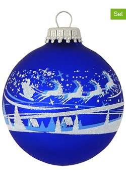 Krebs Glas Lauscha Bombki (4 szt.) w kolorze niebieskim ze sklepu Limango Polska w kategorii Dekoracje bożonarodzeniowe - zdjęcie 173905845