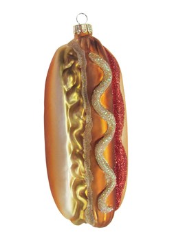 Krebs Glas Lauscha Ozdoba choinkowa w kolorze jasnobrązowo-złotym - dł. 13 cm ze sklepu Limango Polska w kategorii Dekoracje bożonarodzeniowe - zdjęcie 173905848