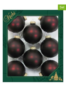 Krebs Glas Lauscha Bombki (8 szt.) w kolorze ciemnoczerwonym - Ø 7 cm ze sklepu Limango Polska w kategorii Dekoracje bożonarodzeniowe - zdjęcie 173905889