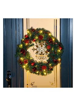 Profiline Wieniec świąteczny LED w kolorze zielono-czerwonym - Ø 30 cm ze sklepu Limango Polska w kategorii Dekoracje bożonarodzeniowe - zdjęcie 173906006