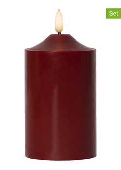 STAR Trading Świece LED (2 szt.) "Flamme" w kolorze czerwonym - wys. 15 x Ø 7,5 cm ze sklepu Limango Polska w kategorii Świece i dyfuzory - zdjęcie 173906458