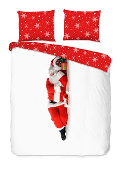Pure Komplet pościeli &quot;Santa&quot; w kolorze biało-czerwonym z mikrofibry ze sklepu Limango Polska w kategorii Pościele - zdjęcie 173906497