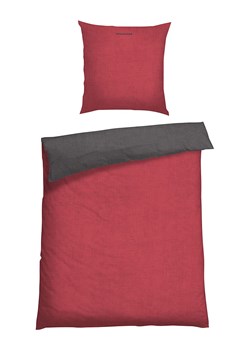 Schiesser Komplet pościeli flanelowej w kolorze czerwono-antracytowym ze sklepu Limango Polska w kategorii Pościele - zdjęcie 173907228