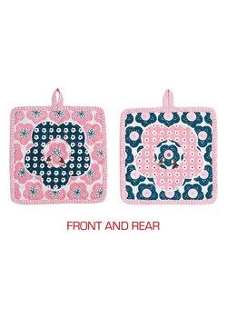 Overbeck and Friends Łapka w kolorze niiebiesko-jasnoróżowym do garnków - 20 x 20 cm ze sklepu Limango Polska w kategorii Tekstylia kuchenne - zdjęcie 173907597