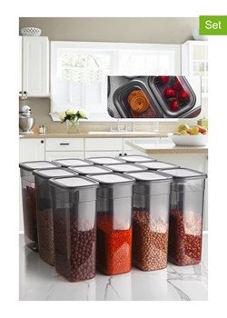 Violeta Home Pojemniki (12 szt.) w kolorze antracytowym - 3,2 l ze sklepu Limango Polska w kategorii Pojemniki kuchenne - zdjęcie 173909415