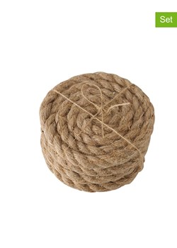 Boltze Podkładki stołowe (4 szt.) &quot;Docks&quot; w kolorze jasnobrązowym - Ø 10 cm ze sklepu Limango Polska w kategorii Akcesoria kuchenne - zdjęcie 173909808