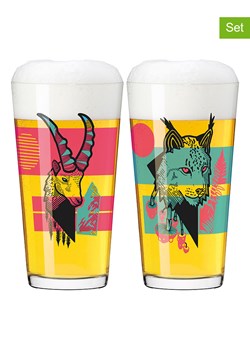 RITZENHOFF Szklanki (2 szt.) w kolorze różowo-niebieskim - 432 ml ze sklepu Limango Polska w kategorii Naczynia - zdjęcie 173910237