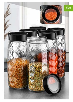 Violeta Home Słoiki (6 szt.) w kolorze czarnym - wys. 26 x Ø 10 cm ze sklepu Limango Polska w kategorii Pojemniki kuchenne - zdjęcie 173911307