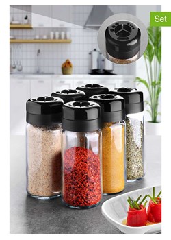 Violeta Home Słoiki (6 szt.) w kolorze czarnym - 245 ml ze sklepu Limango Polska w kategorii Pojemniki kuchenne - zdjęcie 173911837