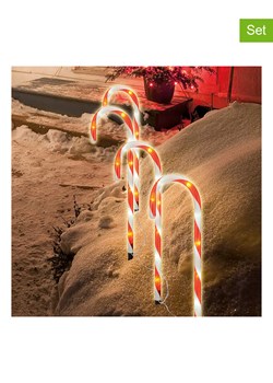 Profiline Lampy ogrodowe LED (4 szt.) w kolorze czerwono-białym - wys. 44 cm ze sklepu Limango Polska w kategorii Oświetlenie ogrodowe - zdjęcie 173912119
