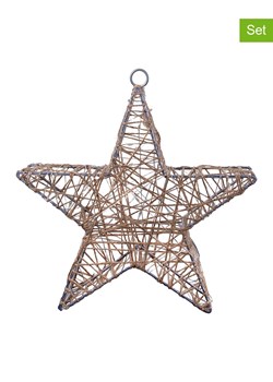 näve Lampy dekoracyjne LED (2 szt.) w kolorze złoto-srebrnym - Ø 25 cm ze sklepu Limango Polska w kategorii Dekoracje bożonarodzeniowe - zdjęcie 173912389