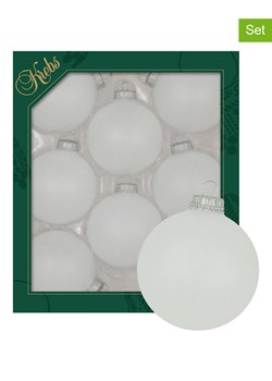 Krebs Glas Lauscha Bombki (8 szt.) w kolorze białym - Ø 7 cm ze sklepu Limango Polska w kategorii Dekoracje bożonarodzeniowe - zdjęcie 173913785