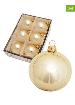 Krebs Glas Lauscha Bombki (6 szt.) w kolorze złotym ze sklepu Limango Polska w kategorii Dekoracje bożonarodzeniowe - zdjęcie 173913787