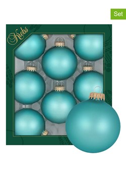 Krebs Glas Lauscha Bombki (8 szt.) w kolorze turkusowym - Ø 7 cm ze sklepu Limango Polska w kategorii Dekoracje bożonarodzeniowe - zdjęcie 173913848
