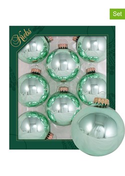 Krebs Glas Lauscha Bombki (8 szt.) w kolorze jasnozielonym - Ø 7 cm ze sklepu Limango Polska w kategorii Dekoracje bożonarodzeniowe - zdjęcie 173914916