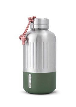 Black+Blum Butelka termiczna "Explorer" w kolorze srebrno-zielonym - 650 ml ze sklepu Limango Polska w kategorii Bidony i butelki - zdjęcie 173921245