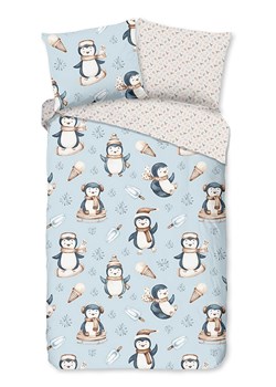 Good Morning Komplet pościeli flanelowej &quot;Jani&quot; w kolorze błękitno-kremowym ze sklepu Limango Polska w kategorii Pościel dziecięca - zdjęcie 173924747