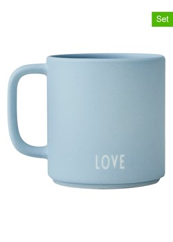 Design Letters Kubki (2 szt.) &quot;Siblings Cups Blue Brother&quot; w kolorze błękitnym - 2 x 175 ml ze sklepu Limango Polska w kategorii Naczynia dziecięce - zdjęcie 173924927
