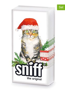 ppd Chusteczki (2 szt.) &quot;Christmas Kitty&quot; w kolorze białym ze wzorem ze sklepu Limango Polska w kategorii Akcesoria kuchenne - zdjęcie 173925648