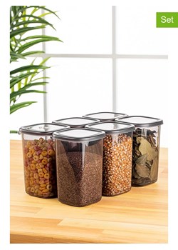 Violeta Home Pojemniki (6 szt.) w kolorze antracytowym - 1,2 l ze sklepu Limango Polska w kategorii Pojemniki kuchenne - zdjęcie 173929506