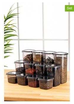 Violeta Home Pojemniki (12 szt.) w kolorze antracytowym ze sklepu Limango Polska w kategorii Pojemniki kuchenne - zdjęcie 173929518