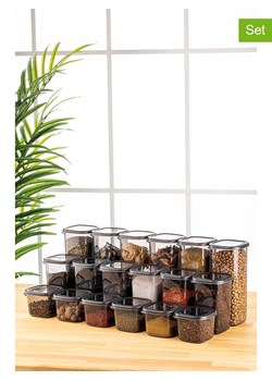 Violeta Home Pojemniki (18 szt.) w kolorze antracytowym ze sklepu Limango Polska w kategorii Pojemniki kuchenne - zdjęcie 173929526