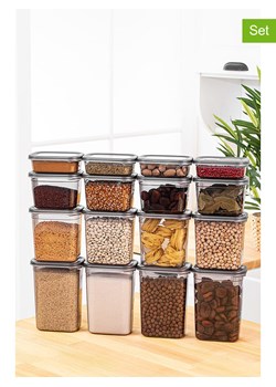 Violeta Home Pojemniki (16 szt.) w kolorze antracytowym ze sklepu Limango Polska w kategorii Pojemniki kuchenne - zdjęcie 173929568