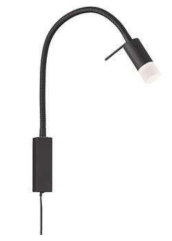 FISCHER &amp; HONSEL Lampa ścienna LED "Seng" w kolorze czarnym - wys. 40 cm ze sklepu Limango Polska w kategorii Oświetlenie - zdjęcie 173929765