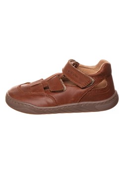 POM POM Skórzane buty w kolorze jasnobrązowym do chodzenia na boso ze sklepu Limango Polska w kategorii Sandały dziecięce - zdjęcie 173931368