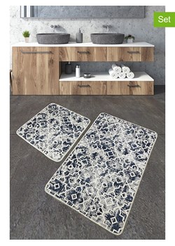 Elizabed Dywaniki łazienkowe (2 szt.) w kolorze granatowo-szarym ze sklepu Limango Polska w kategorii Akcesoria łazienkowe - zdjęcie 173931725