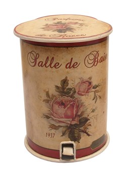 Anticline Kosz &quot;Parfums de Roses&quot; w kolorze jasnobrązowym na śmieci - wys. 20 x Ø 14 cm ze sklepu Limango Polska w kategorii Kosze na śmieci - zdjęcie 173931817