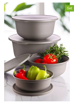 Violeta Home Pojemniki (4 szt.) w kolorze szarym ze sklepu Limango Polska w kategorii Pojemniki kuchenne - zdjęcie 173933897