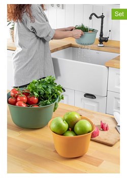 Violeta Home Miski (3 szt.) w kolorze pomarańczowo-zielonym ze sklepu Limango Polska w kategorii Akcesoria kuchenne - zdjęcie 173933899