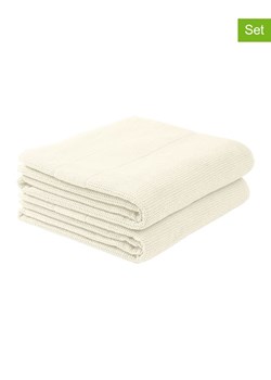 Schiesser Ręczniki prysznicowe (2 szt.) "Turin" w kolorze kremowym ze sklepu Limango Polska w kategorii Ręczniki - zdjęcie 173934087