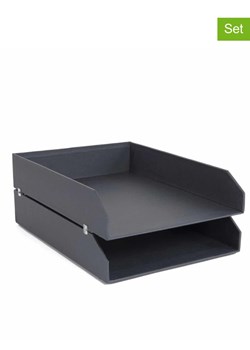 BigsoBox Organizery (2 szt.) "Hakan" w kolorze antracytowym na dokumenty - 23 x 6 x 31 cm - id: 15374953 - marki Bigsobox - 173937337 BigsoBox Organizery (2 szt.) "Hakan" w kolorze antracytowym na dokumenty - 23 x 6 x 31 cm ze sklepu Limango Polska w kategorii Akcesoria biurowe - zdjęcie 173937337