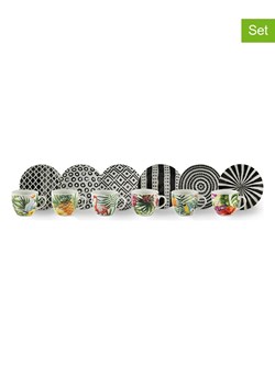 Trendy Kitchen by EXCÉLSA Filiżanki (6 szt.) &quot;Tropical Chic&quot; ze wzorem do kawy - 70 ml ze sklepu Limango Polska w kategorii Filiżanki - zdjęcie 173938779