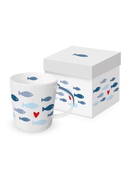 ppd Kubek jumbo &quot;Seaside&quot; w kolorze biało-niebieskim - 400 ml ze sklepu Limango Polska w kategorii Naczynia - zdjęcie 173943936