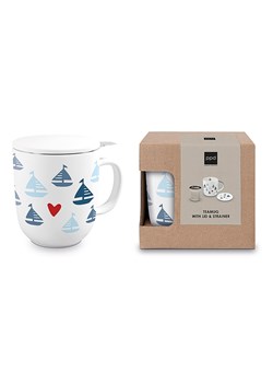 ppd Kubek jumbo &quot;Seaside Sailing&quot; w kolorze biało-niebieskim - 350 ml ze sklepu Limango Polska w kategorii Naczynia - zdjęcie 173943937