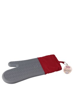 Dr. Oetker Rękawica kuchenna &quot;Flexxible&quot; w kolorze czerwono-szarym - 31 x 14 cm ze sklepu Limango Polska w kategorii Tekstylia kuchenne - zdjęcie 173948217