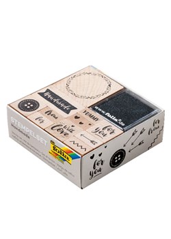 folia PAPER Zestaw drewnianych stempli &quot;Handmade&quot; w kolorze beżowym ze sklepu Limango Polska w kategorii Zabawki - zdjęcie 173948306