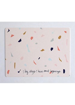 The Wild Hug Podkładka "Big Ideas" w kolorze jasnoróżowym ze wzorem na biurko - 55 x 35 cm ze sklepu Limango Polska w kategorii Akcesoria biurowe - zdjęcie 173948407