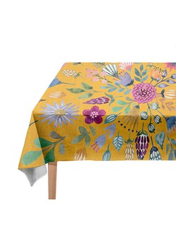 Madre Selva Obrus &quot;Colourful Flowers&quot; w kolorze żółtym ze wzorem - 250 x 140 cm ze sklepu Limango Polska w kategorii Obrusy i bieżniki - zdjęcie 173948579