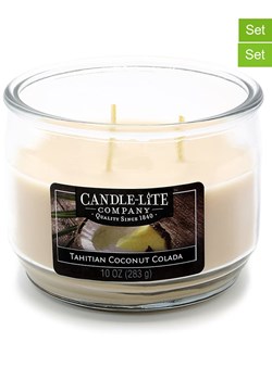 CANDLE-LITE Świece zapachowe (2 szt.) "Tahitian Coconut Colada" - 2 x 283 g ze sklepu Limango Polska w kategorii Świece i dyfuzory - zdjęcie 173948655