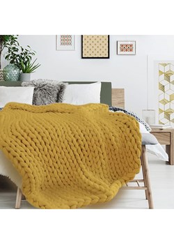 THE HOME DECO FACTORY Pled w kolorze musztardowym - 150 x 120 cm ze sklepu Limango Polska w kategorii Tekstylia - zdjęcie 173949268