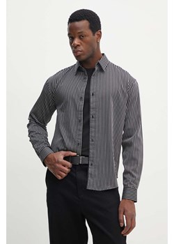 Armani Exchange koszula bawełniana męska kolor czarny regular z kołnierzykiem klasycznym 6DZCL5 ZN5FZ ze sklepu ANSWEAR.com w kategorii Koszule męskie - zdjęcie 173953675